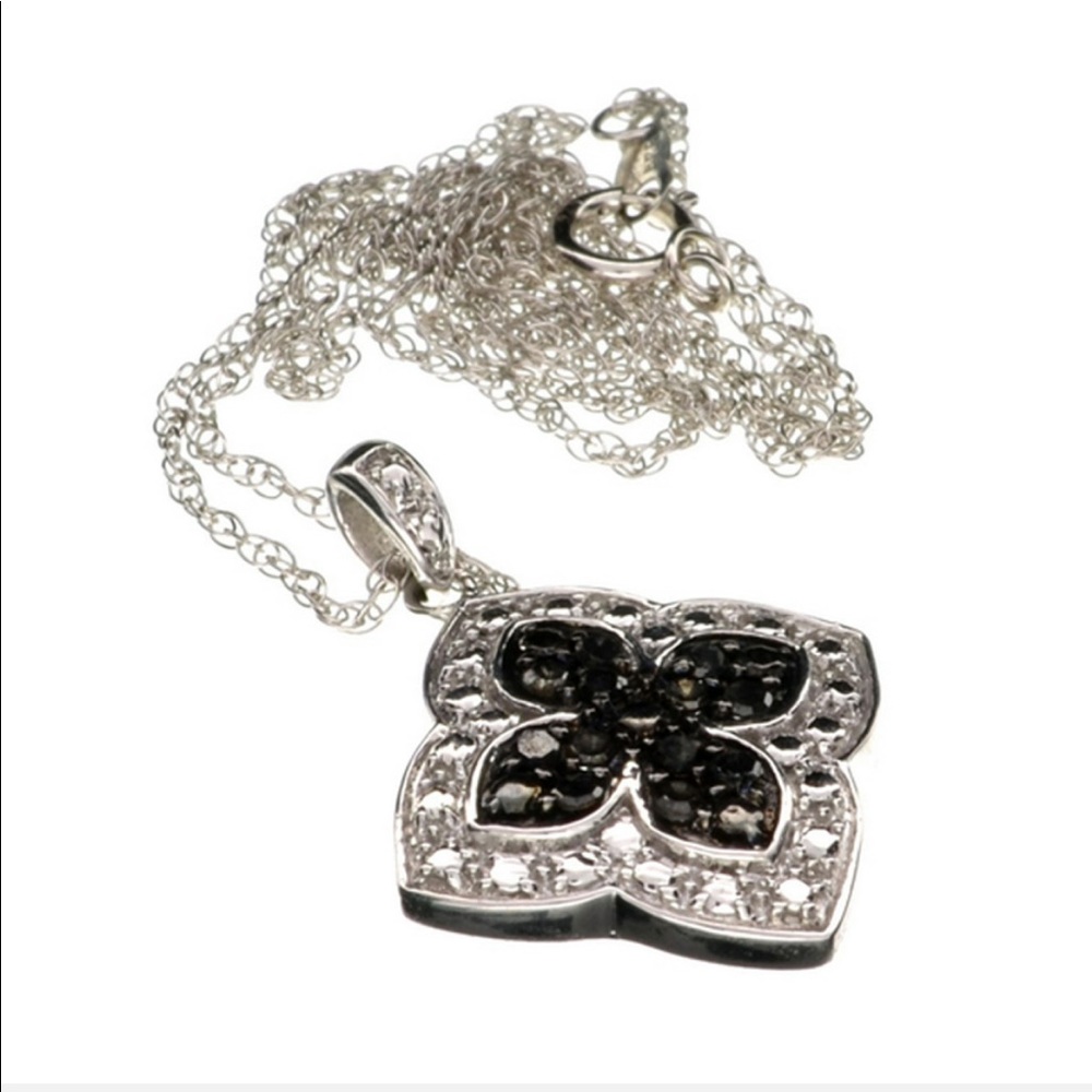 .15 cw Brown/Black Diamond enhanced Necklace